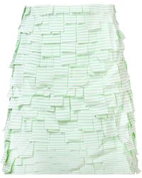 Madebyza - Mint Striped Mini Skirt - Lyst