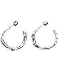 Oolo London - Rugged Charcoal Cast Hoop - Lyst