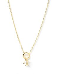 ARMS OF EVE - Initial 'o' Charm Necklace - Lyst