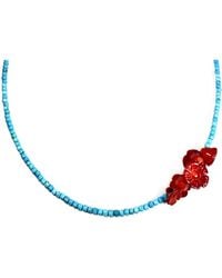 Rachel Nathan - Mini Beaded & Bamboo Flower Necklace - Lyst
