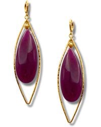 Jaredjamin - Seraphine Plum Drop Lever Back Earrings - Lyst