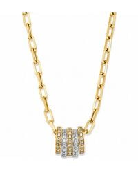 Persia Dona Jewelry - Two Tone Tiny Rings Necklace - Lyst