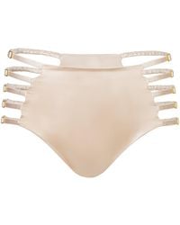 Black Heart Lingerie - Strappy High-Waist Silk Panty - Lyst