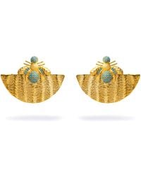 Ebru Jewelry - Turquoise Honey Bee Chunky Earrings - Lyst