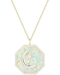 KAMARIA - Octagon Moon Medallion Necklace - Lyst