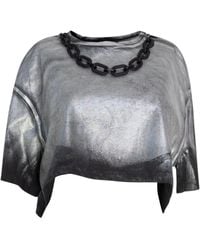 Circular Path - Necklace Crop T-Shirt - Lyst