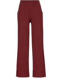 SALANIDA - Vera Ribbed Pants Burgundy - Lyst