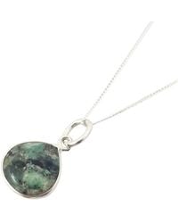 Harfi - Natural Emerald May Birthstone Sterling Charm Necklace - Lyst