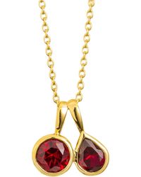 Juvetti - Prunus Necklace Set With Ruby - Lyst