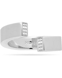 Meulien - Open Twist Ring With Pave Cz - Lyst