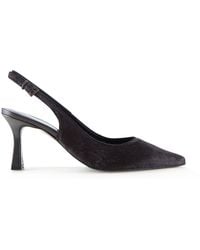 Notabene - Emilia Low Slingback Stilettos, Dark Cow Fur - Lyst