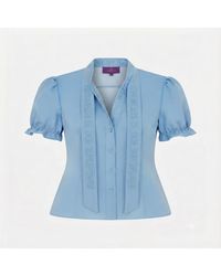 House of Kind - The Goddess Blouse – Chambray - Lyst