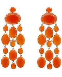 Bounkit - Marysol Earrings Carnelian Clip On - Lyst