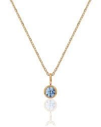 A Weathered Penny - Birthstone Necklace- March - Lyst