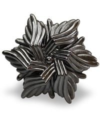 Bellus Domina - Rhodium Plated Sea Flower Ring - Lyst