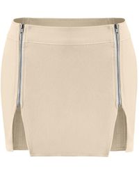 OW Collection - Neutrals Marley Mini Skirt - Lyst