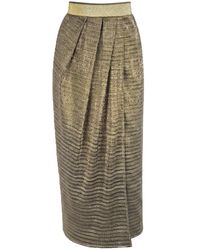 Me & Thee - Point Blank Metallic Antique Wrap Skirt - Lyst