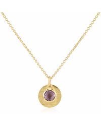 Auree - Bali 9ct Gold February Birthstone Necklace Amethyst - Lyst