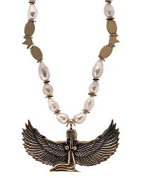 Ebru Jewelry - Teardrop Pearl Magical Goddess Isis Pendant Beaded Necklace - Lyst