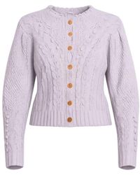 Tantra Spain Sl - Neutrals Crochet Knit Jacket With Pom-Pom And Flower Details - Lyst
