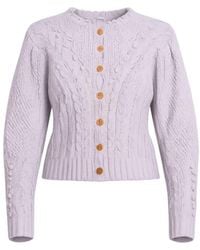 Tantra Spain Sl - Neutrals Crochet Knit Jacket With Pom-Pom And Flower Details - Lyst