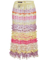 Andreeva - Malva Multicolor Handmade Crochet Skirt - Lyst
