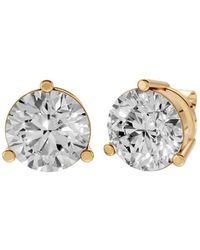 Aya Fine Jewelry - Handcrafted Round Lab Diamond Martini Stud Earrings - Lyst