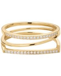Vanhi - Nola Pavé Triple Band Ring - Lyst