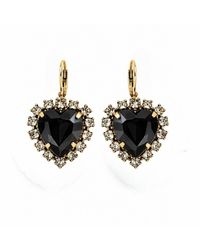 Vstyle - Amore Swarovski Heart Earrings - Lyst
