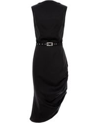 AVENUE No.29 - Cowl Neckline Asymmetric Viscose Midi Dress - Lyst