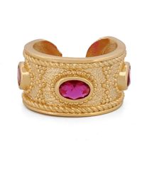Ebru Jewelry - Queen Cleopatra Ruby Energy Cuff Adjustable Ring - Lyst