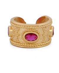 Ebru Jewelry - Queen Cleopatra Ruby Energy Cuff Adjustable Ring - Lyst
