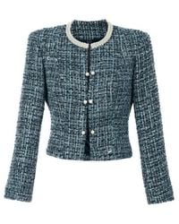 Luna Fashion House - Tweed Blazer With Pearl Trim, Rhea - Lyst