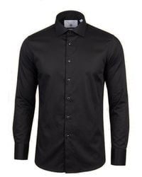 Ron Tomson - Pure Cotton Classic Collar Stud Button French Cuff Tuxedo Shirt - Lyst