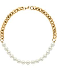Emma Holland Jewellery - Pearl & Chain Statement Necklace - Lyst