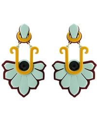 Gissa Bicalho - Handmade Acrylic Earring Long Daisy Pale - Lyst