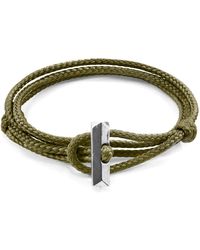 Anchor and Crew - Khaki Oxford & Rope Bracelet - Lyst