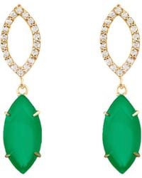 Augustine Jewels - Agate & Diamond Earrings - Lyst