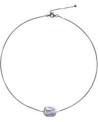 London Atelier Byproduct - Freshwater Irregular Square Pearl Pendant Necklace - Lyst