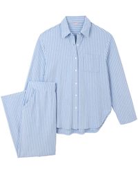 Mamu Dream - Pale Striped Brushed Organic Cotton Pyjama Set - Lyst