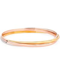 Auree - Knightsbridge Three Colour Gold Vermeil Russian Wedding Bangle - Lyst
