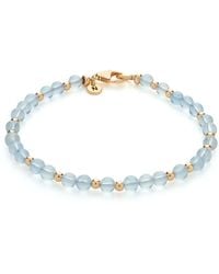 Nellou Jewellery - Jewel Bead March Birthstone Bracelet Plated Sterling - Lyst