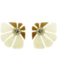 Gissa Bicalho - Neutrals Handmade Acrylic Earring Alecrim Cream - Lyst