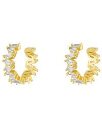 Spero London - Irregular Baguette Ear Cuff No Piercing Sterling - Lyst