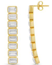 SHYMI - Emerald Bezel-Set Drop Earrings - Lyst