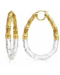 Gold & Honey - Duchess Bamboo Hoop Earrings - Lyst