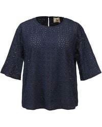 Smart and Joy - Eyelet Cotton Lace Loose Blouse - Lyst