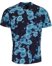 lords of harlech - Maze Serious Floral V-Neck Tee - Lyst