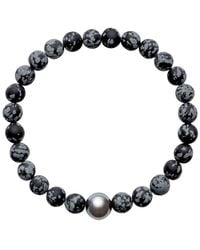Ora Pearls - Aro Men's Tahitian Pearl & Snowflake Obsidian Bracelet - Lyst