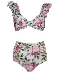 Nur Karaata - Calla Lily Rose Bikini Set - Lyst